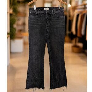 Madewell Kick Out Crop Jeans 30 Altered 26.5 Inseam Mid-Rise Flare Magic Pockets